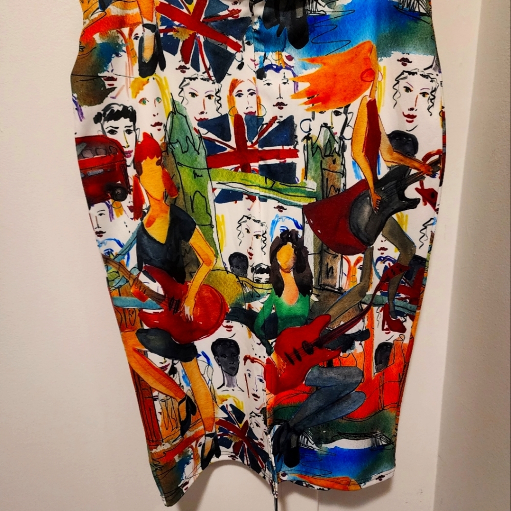 Street Scene colorful pencil skirt